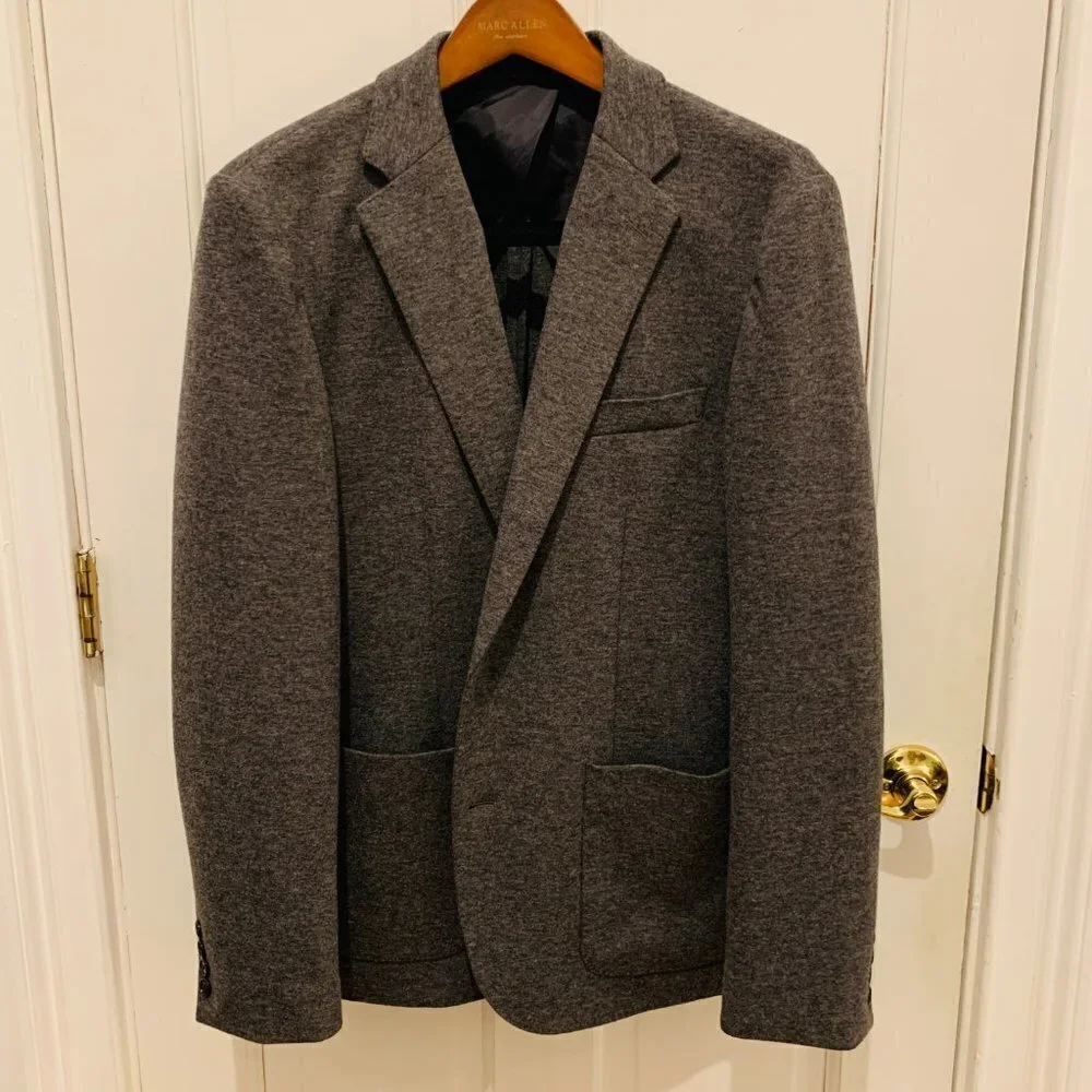 J. Crew Slim-fit knit suit jacket in wool-cotton blend Size Large